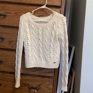 white/cream hollister sweater XS